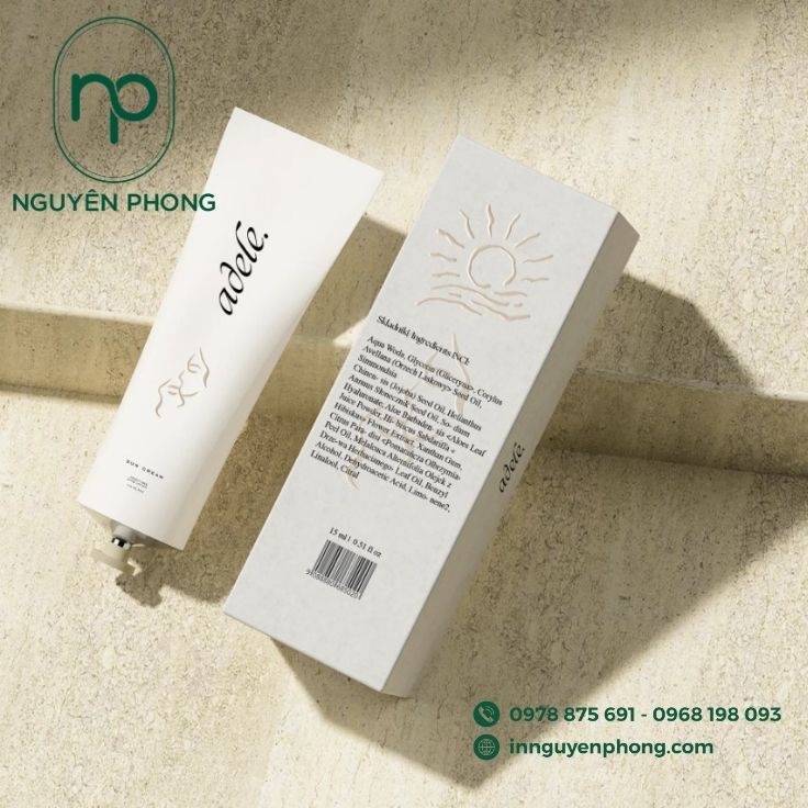 In hộp giấy đựng kem chống nắng in nổi